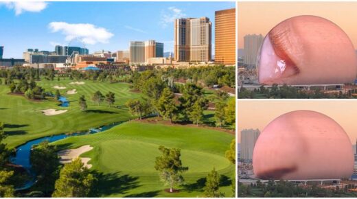A Las Vegas-i pazar Wynn Golf Club golfozói nehezen tudnak majd a játékukra koncentrálni, ha egy 2,3 milliárd dolláros, 366 láb magas műszemgolyó bámul rájuk.